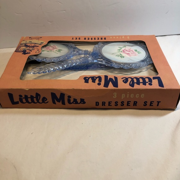 Vintage Little Miss Dresser Set 3 Piece In Original Box Montreal Canada - Picture 5 of 12